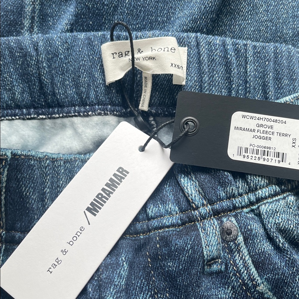NWT Rag & Bone Miramar Fleece Terry Joggers in Grove, size XXS - Picture 6 of 6